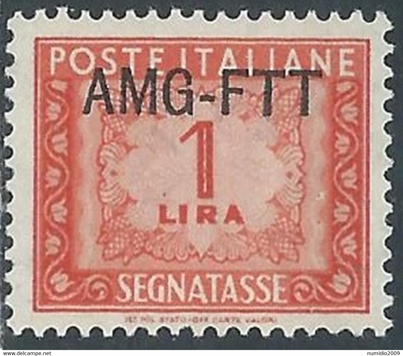 1949-54 TRIESTE A SEGNATASSE 1 LIRA MNH ** - RE8-4 - Portomarken