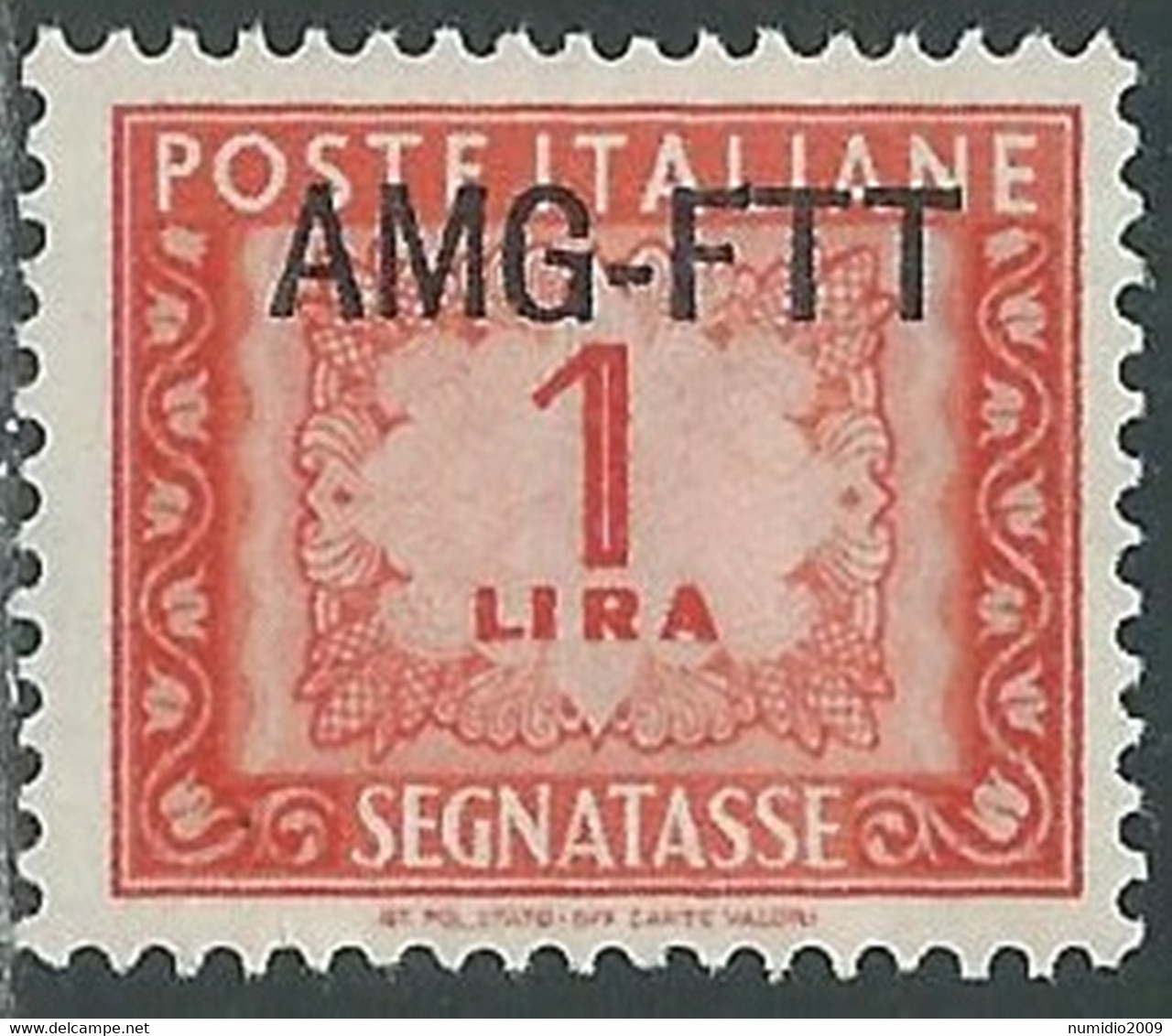 1949-54 TRIESTE A SEGNATASSE 1 LIRA MNH ** - RE10-3 - Taxe