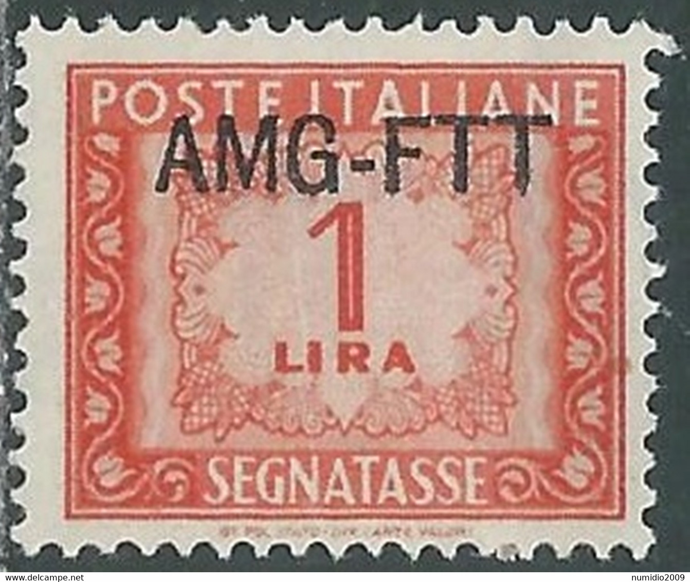 1949-54 TRIESTE A SEGNATASSE 1 LIRA MNH ** - RE10-5 - Strafport