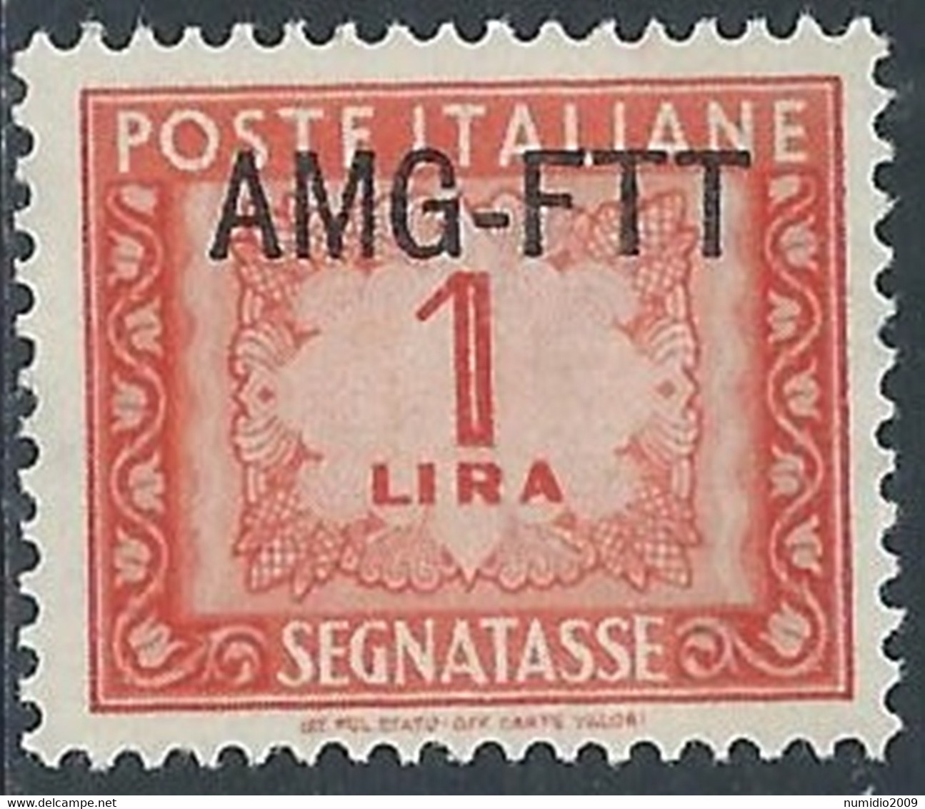 1949-54 TRIESTE A SEGNATASSE 1 LIRA MNH ** - RE10-10 - Portomarken