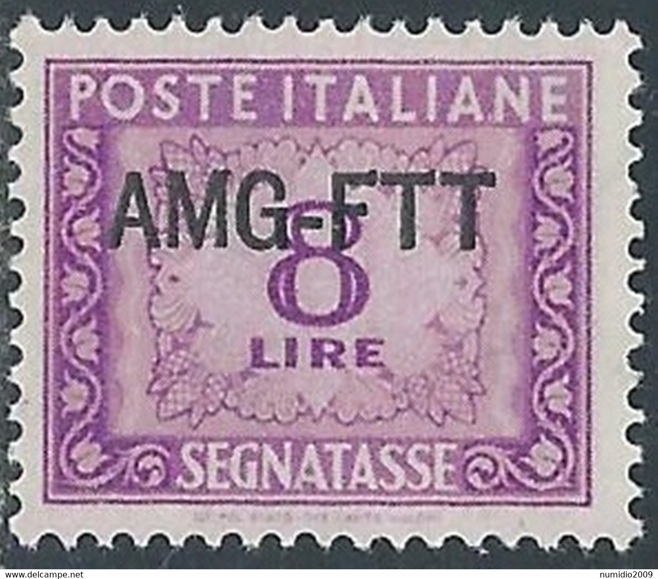 1949-54 TRIESTE A SEGNATASSE 8 LIRE MNH ** - RE8-5 - Portomarken