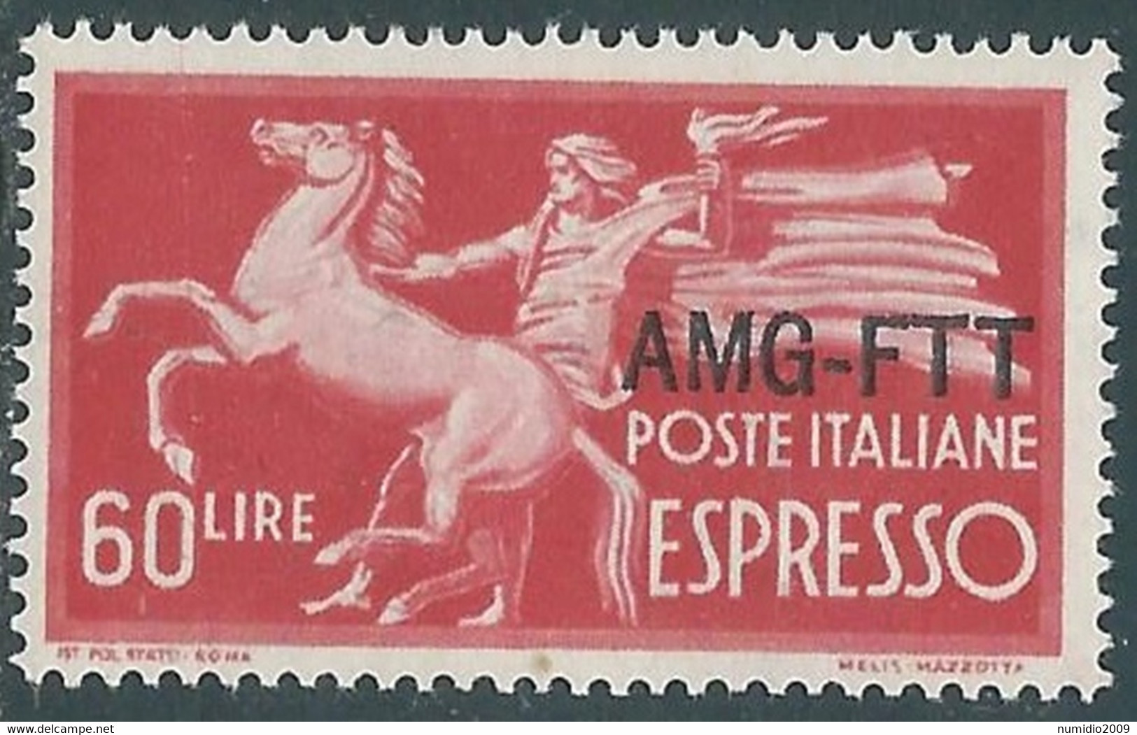 1950 TRIESTE A ESPRESSO 60 LIRE MNH ** - RE22-2 - Correo Urgente