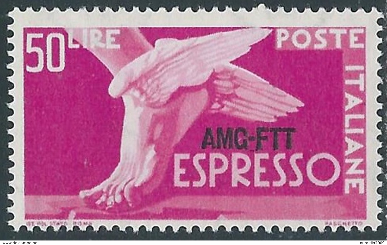 1952 TRIESTE A ESPRESSO 50 LIRE MH * - RE22-8 - Posta Espresso