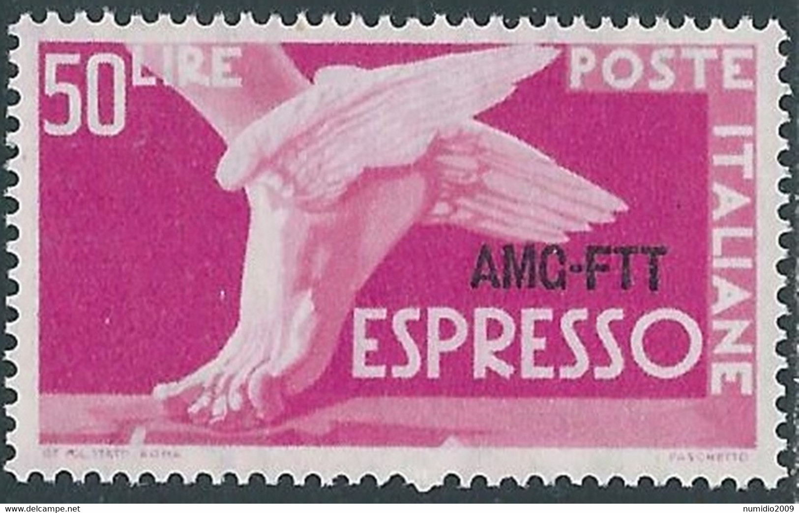 1952 TRIESTE A ESPRESSO 50 LIRE MH * - RE22-9 - Poste Exprèsse