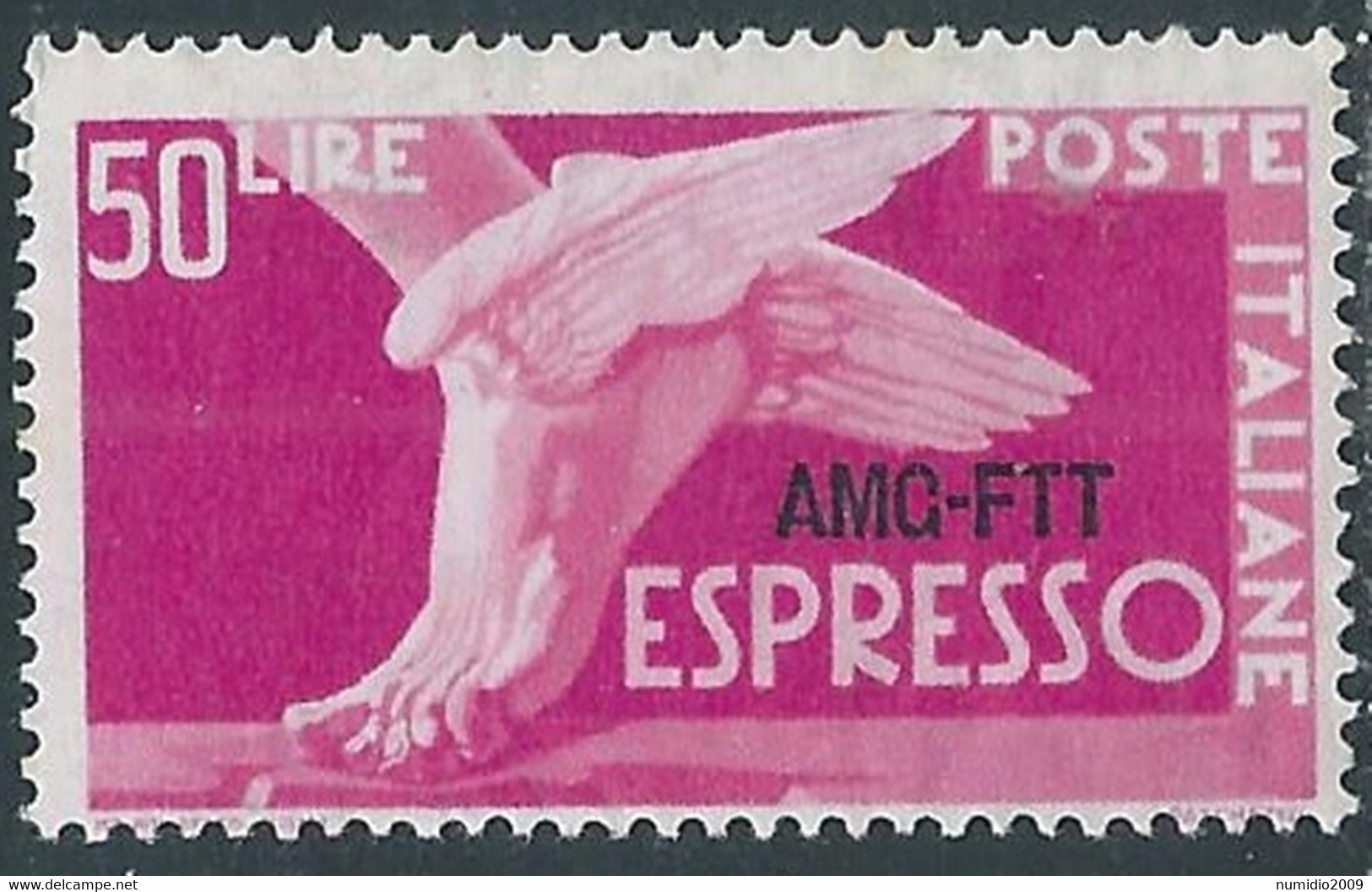 1952 TRIESTE A ESPRESSO 50 LIRE MH * - RE23-3 - Poste Exprèsse