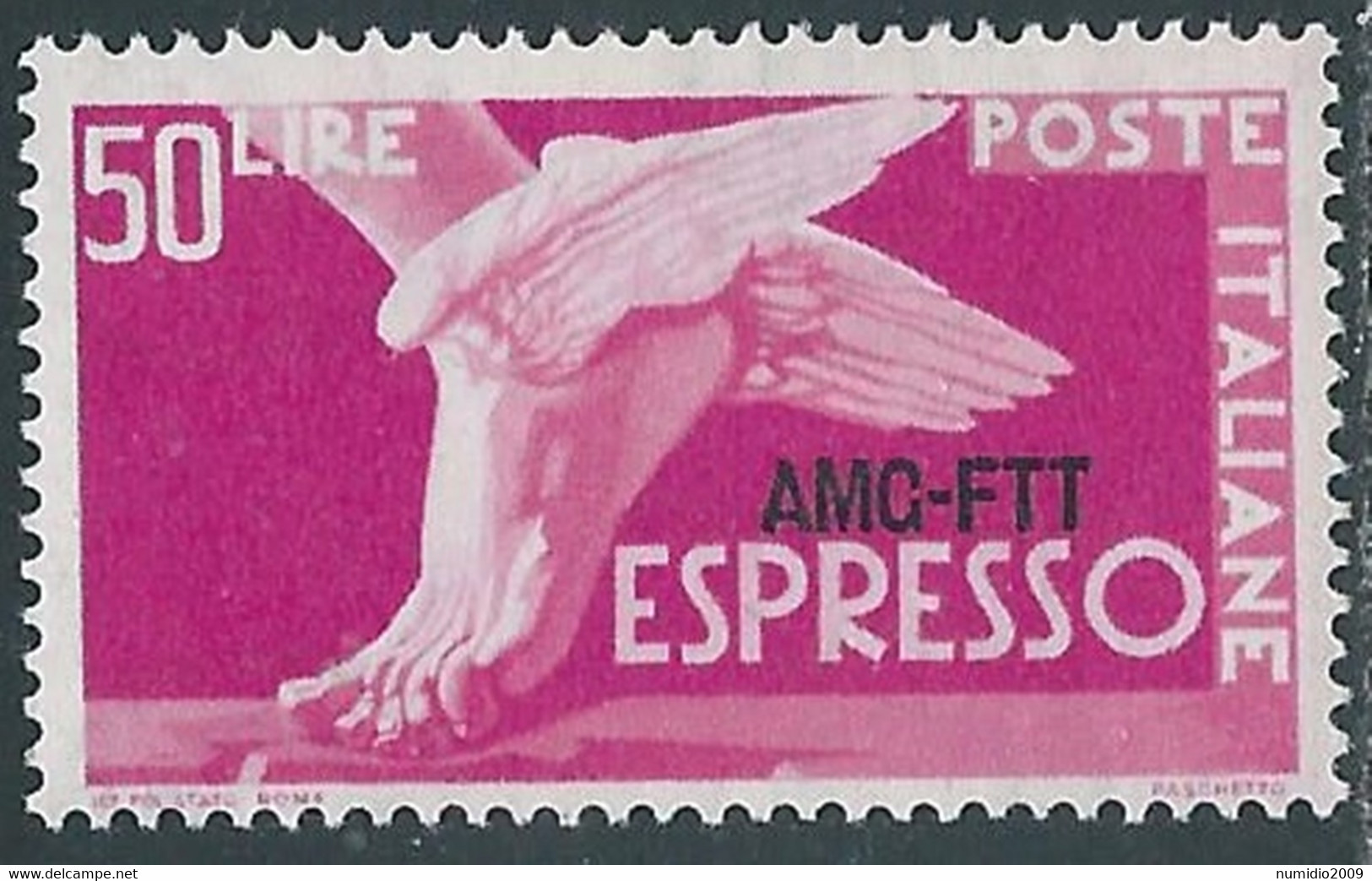 1952 TRIESTE A ESPRESSO 50 LIRE MH * - RE23-4 - Express Mail