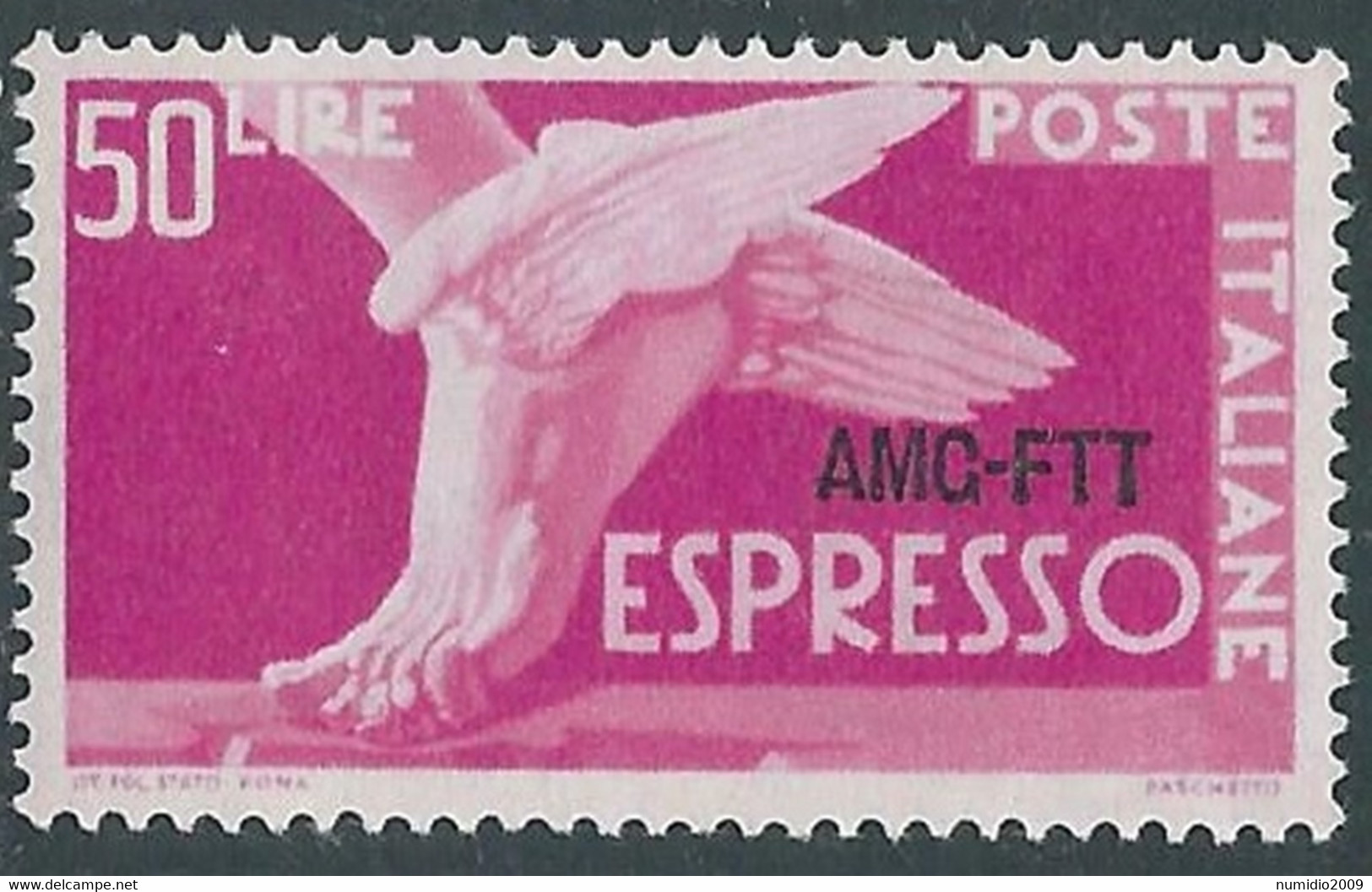 1952 TRIESTE A ESPRESSO 50 LIRE MNH ** - RE2-3 - Express Mail