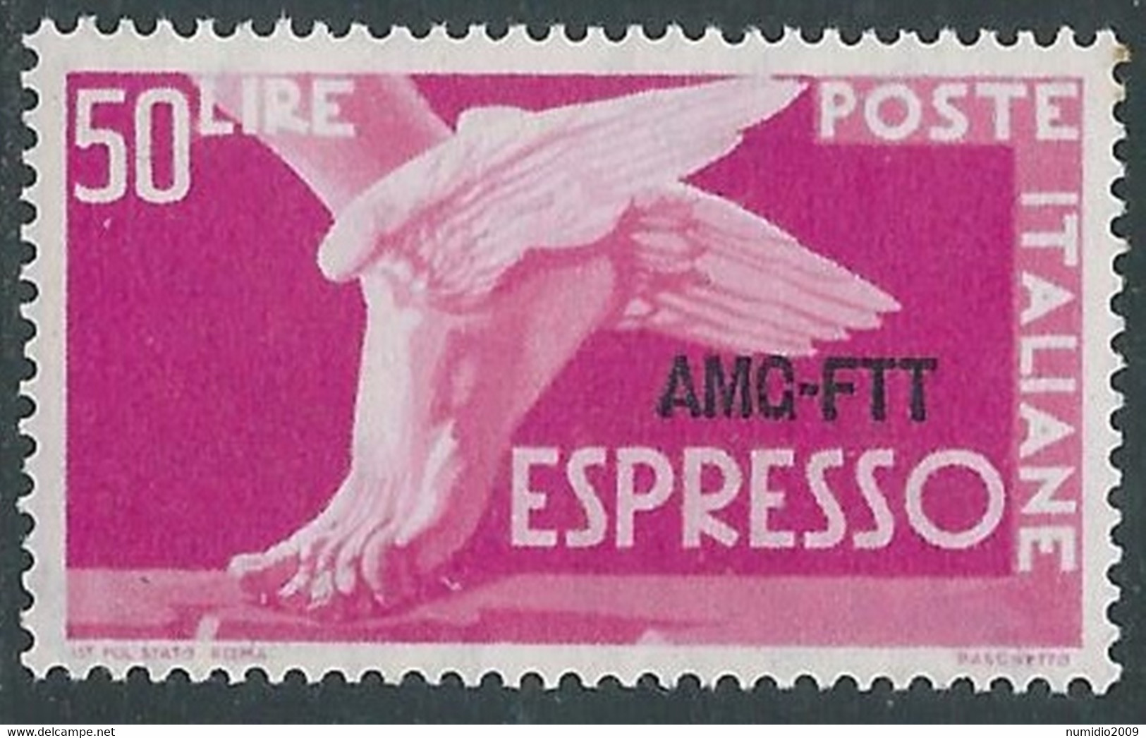 1952 TRIESTE A ESPRESSO 50 LIRE MNH ** - RE2-4 - Eilsendung (Eilpost)