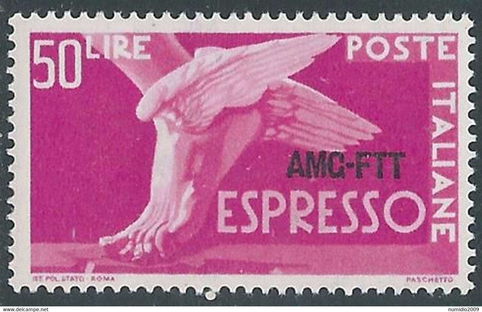 1952 TRIESTE A ESPRESSO 50 LIRE MNH ** - RE2-8 - Express Mail