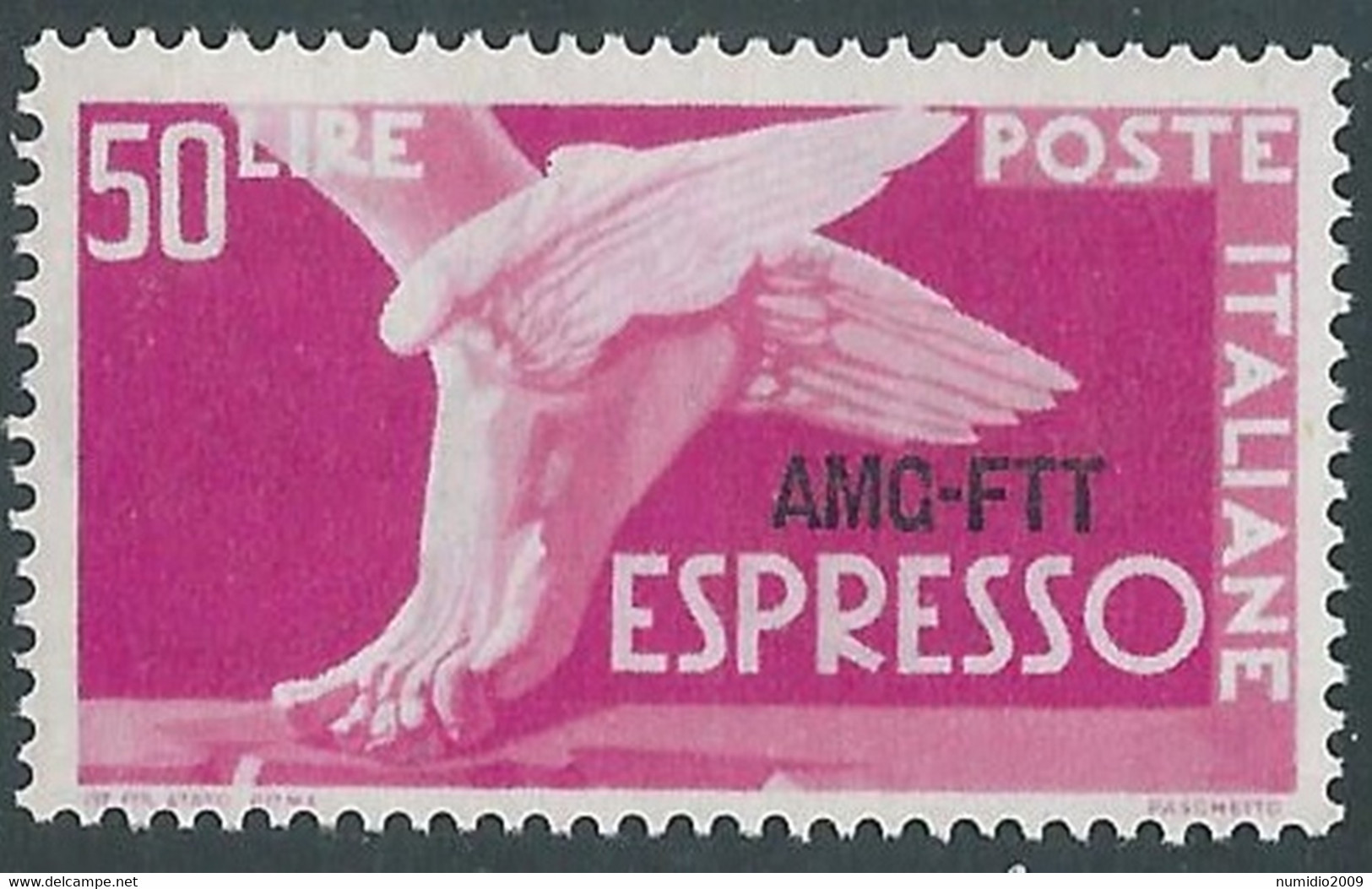 1952 TRIESTE A ESPRESSO 50 LIRE MNH ** - RE2-10 - Posta Espresso