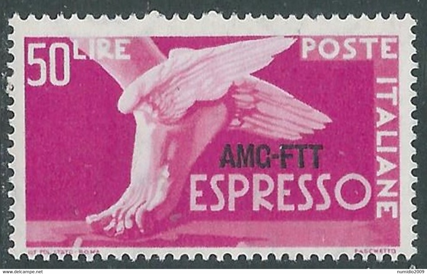 1952 TRIESTE A ESPRESSO 50 LIRE MNH ** - RE17-3 - Posta Espresso