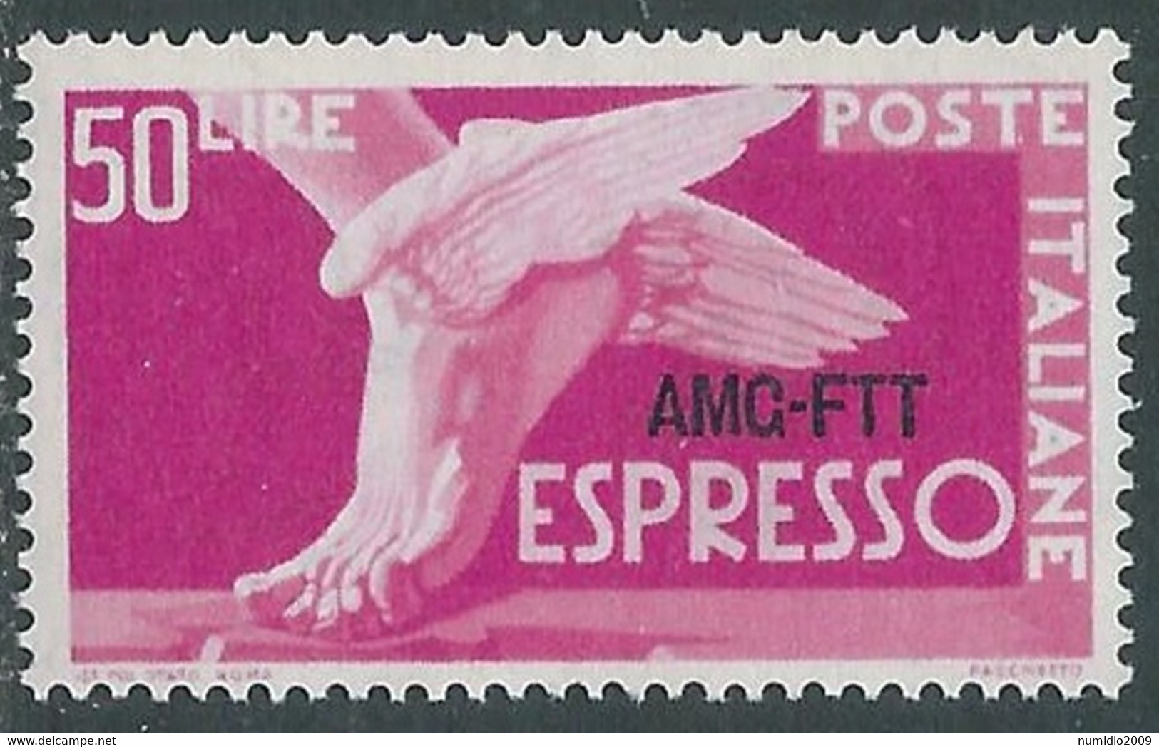 1952 TRIESTE A ESPRESSO 50 LIRE MNH ** - RE17-4 - Posta Espresso