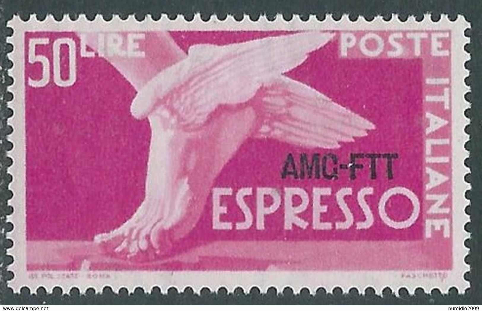 1952 TRIESTE A ESPRESSO 50 LIRE MNH ** - RE17-7 - Posta Espresso