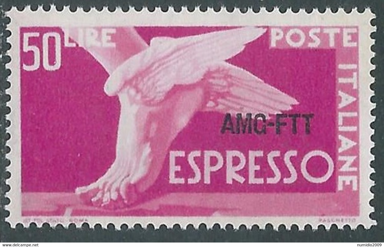 1952 TRIESTE A ESPRESSO 50 LIRE MNH ** - RE17-8 - Posta Espresso