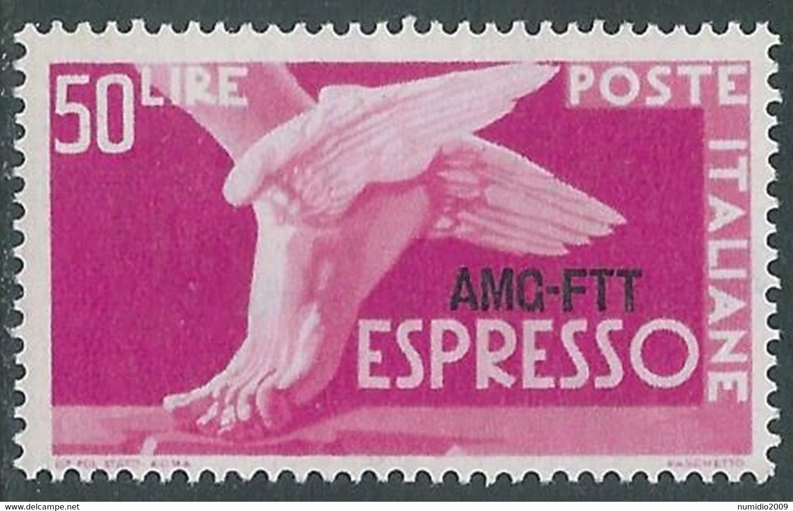 1952 TRIESTE A ESPRESSO 50 LIRE MNH ** - RE17-9 - Exprespost