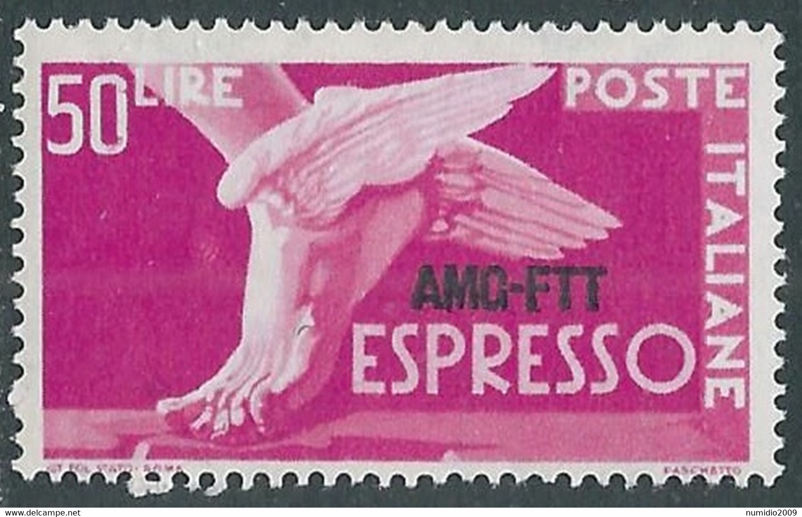 1952 TRIESTE A ESPRESSO 50 LIRE MNH ** - RE17-10 - Posta Espresso