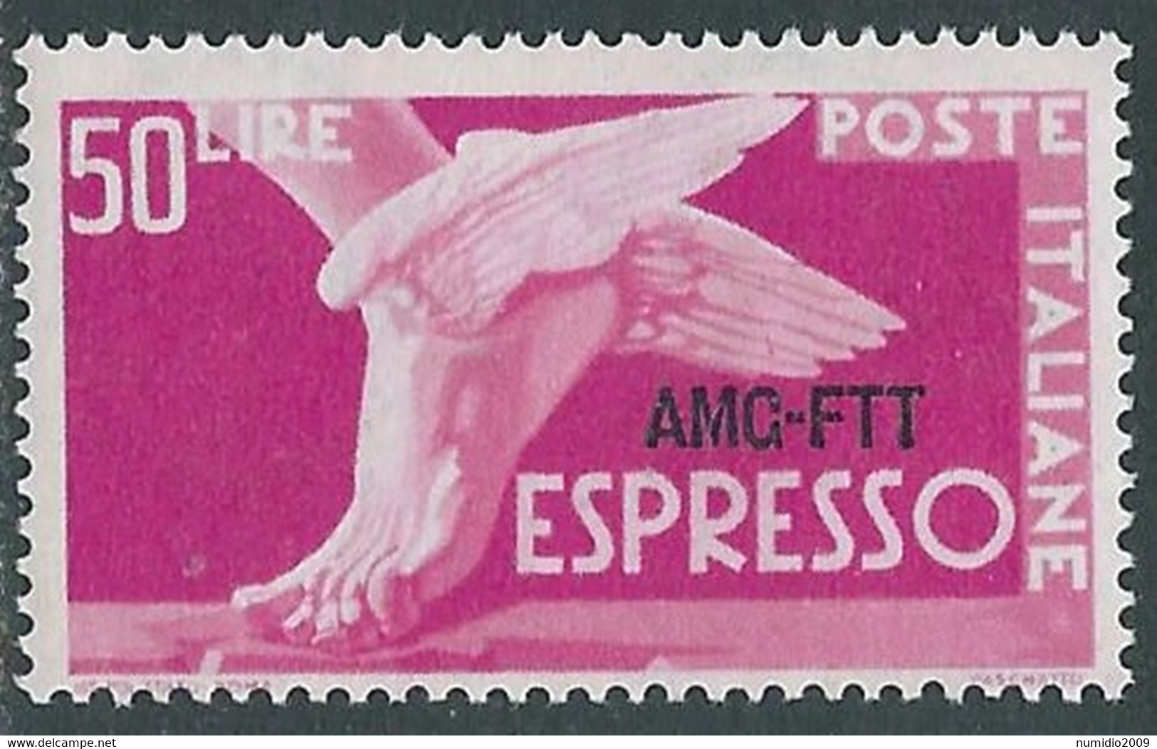 1952 TRIESTE A ESPRESSO 50 LIRE MNH ** - RE21-2 - Posta Espresso