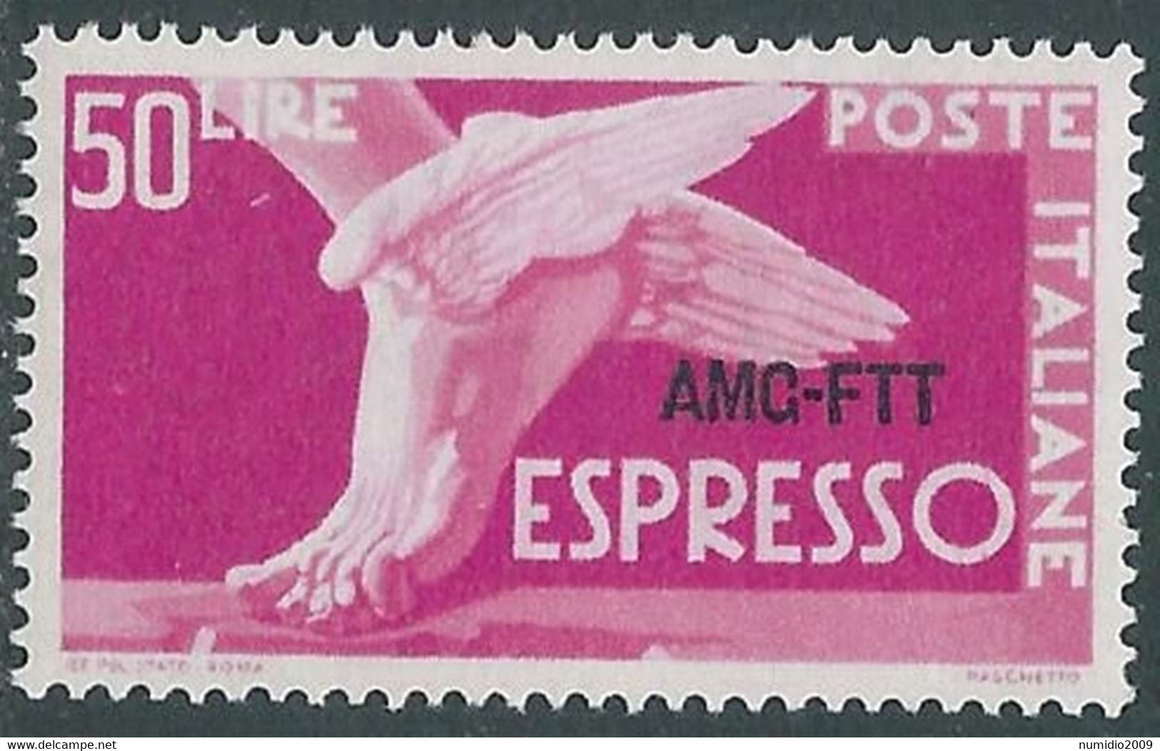 1952 TRIESTE A ESPRESSO 50 LIRE MNH ** - RE21-5 - Posta Espresso