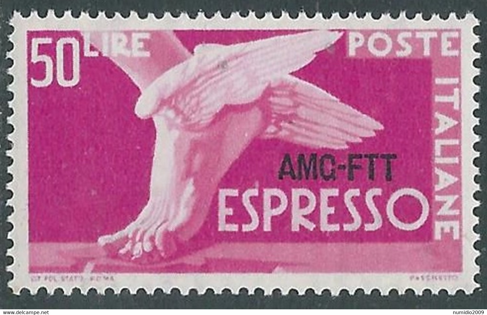 1952 TRIESTE A ESPRESSO 50 LIRE MNH ** - RE21-9 - Express Mail