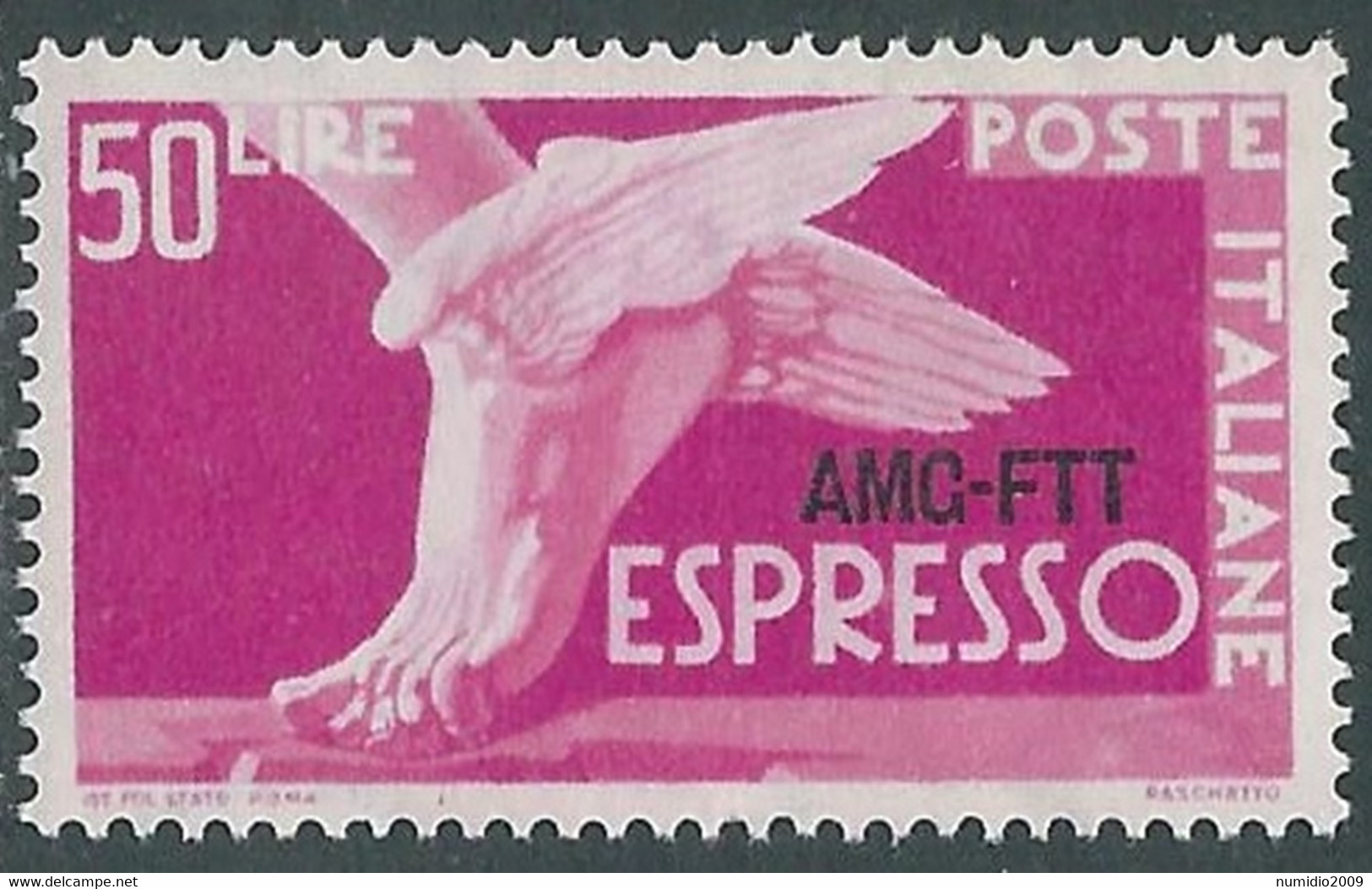 1952 TRIESTE A ESPRESSO 50 LIRE MNH ** - RE21-10 - Express Mail