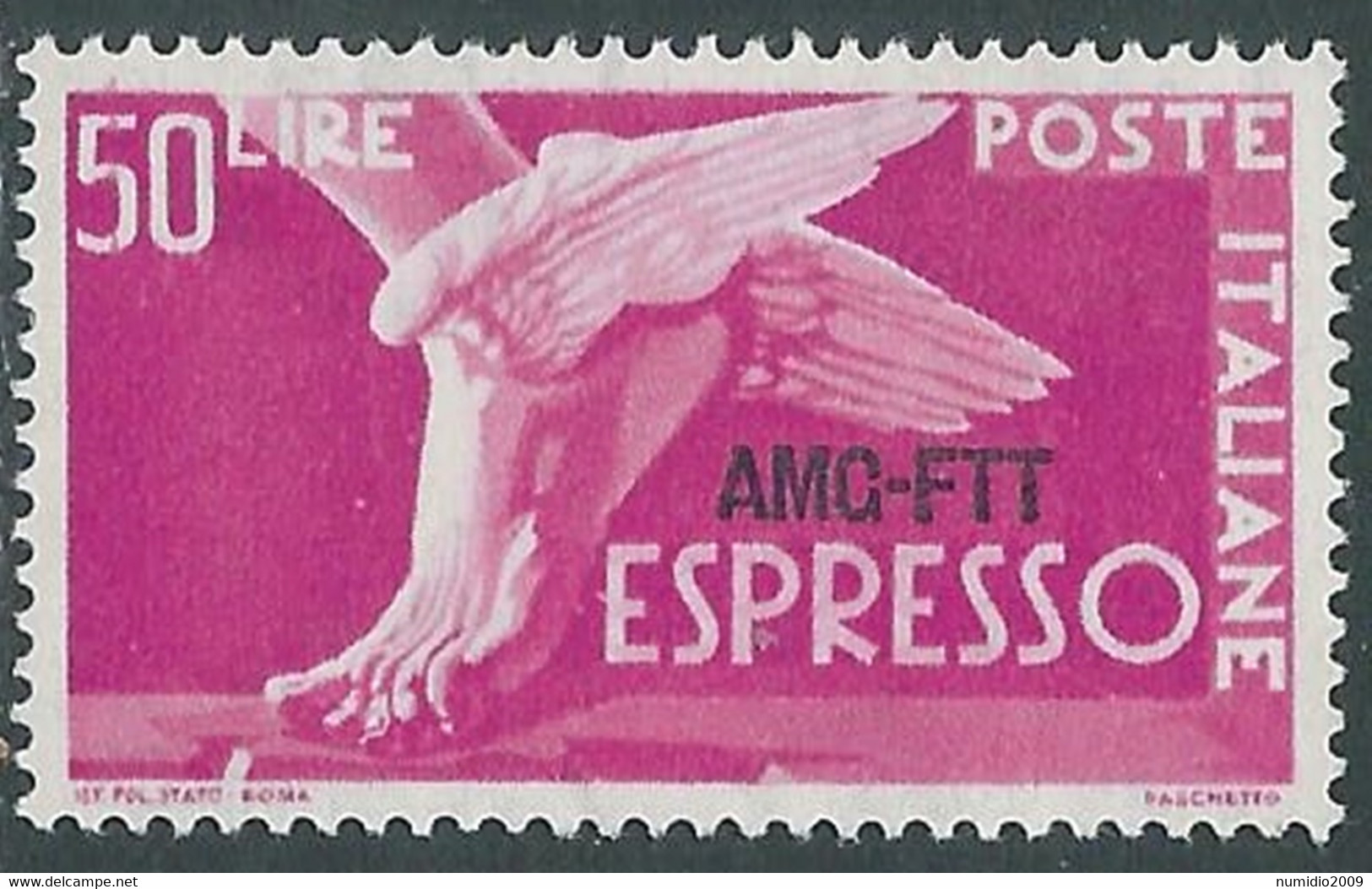 1952 TRIESTE A ESPRESSO 50 LIRE MNH ** - RE23-10 - Posta Espresso