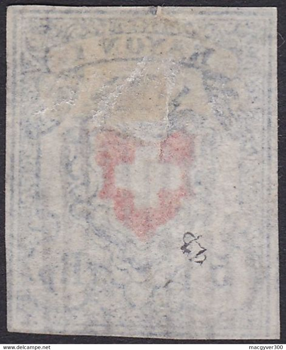 SUISSE, 1851, Postes Fédérales, Rayon 1 Croix Non Encadrée, Bien Centré (Yvert 20) - 1843-1852 Federal & Cantonal Stamps