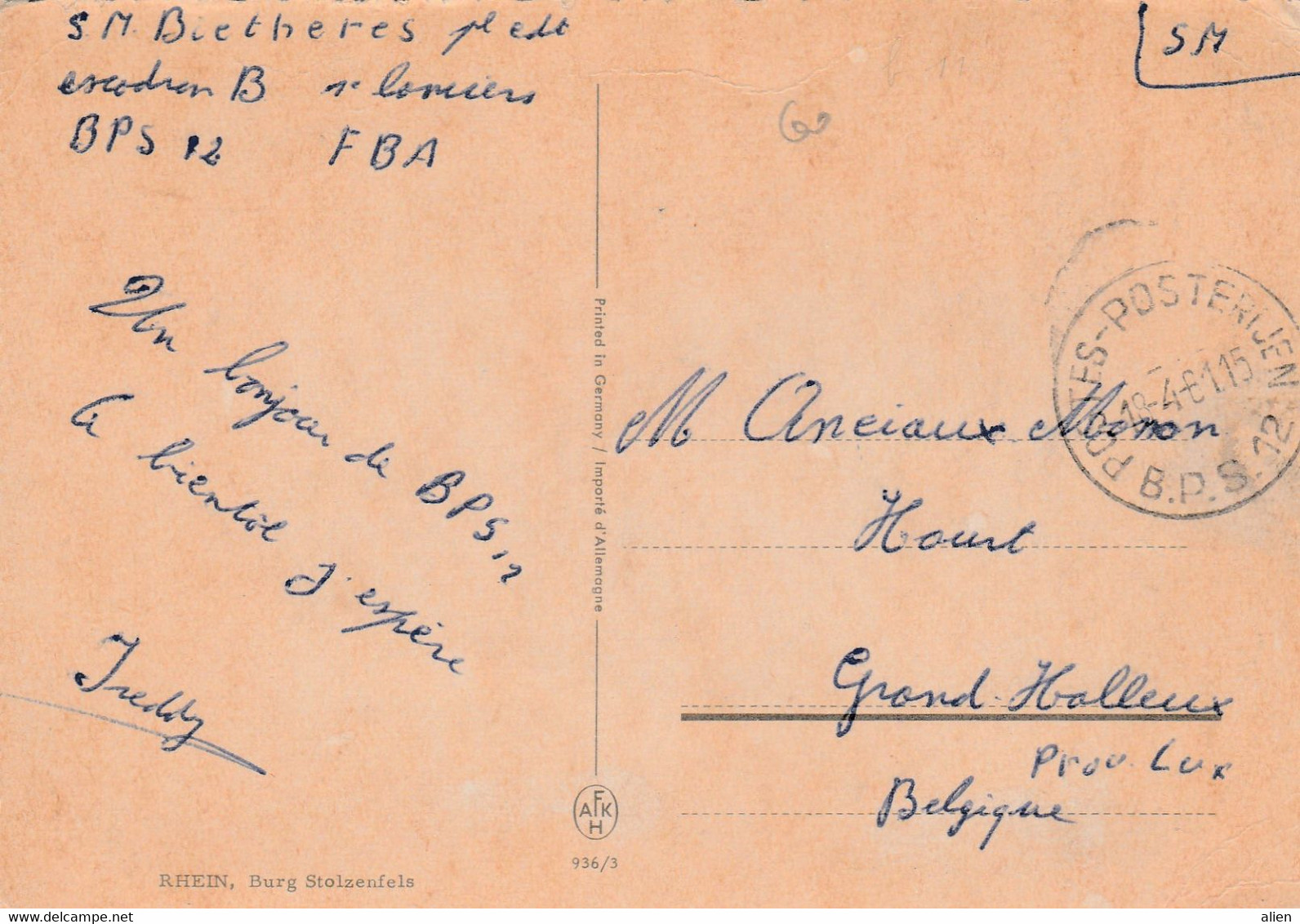 Lotje Van 8 Poststukken Met "BPS 14", "BPS 12", "BPS 4" En "BPS 8" Van 1948 Tot 1969. - Marques D'armées