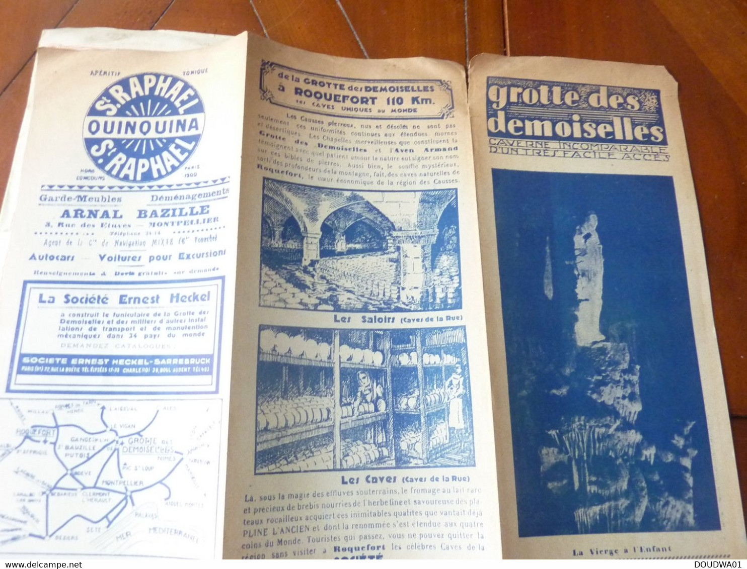 2 Depliants Touristiques Grotte Des Demoiselles - Publicite ST. RAPHAEL QUINQUINA P - Tourism Brochures