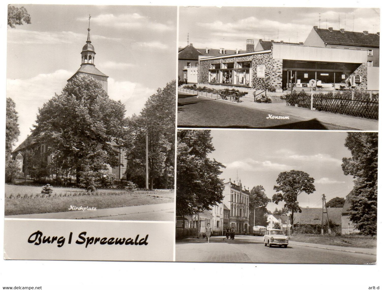 DC4417 - Ak Burg (Spreewald) Konsum Kirchplatz U.a. - Burg (Spreewald)