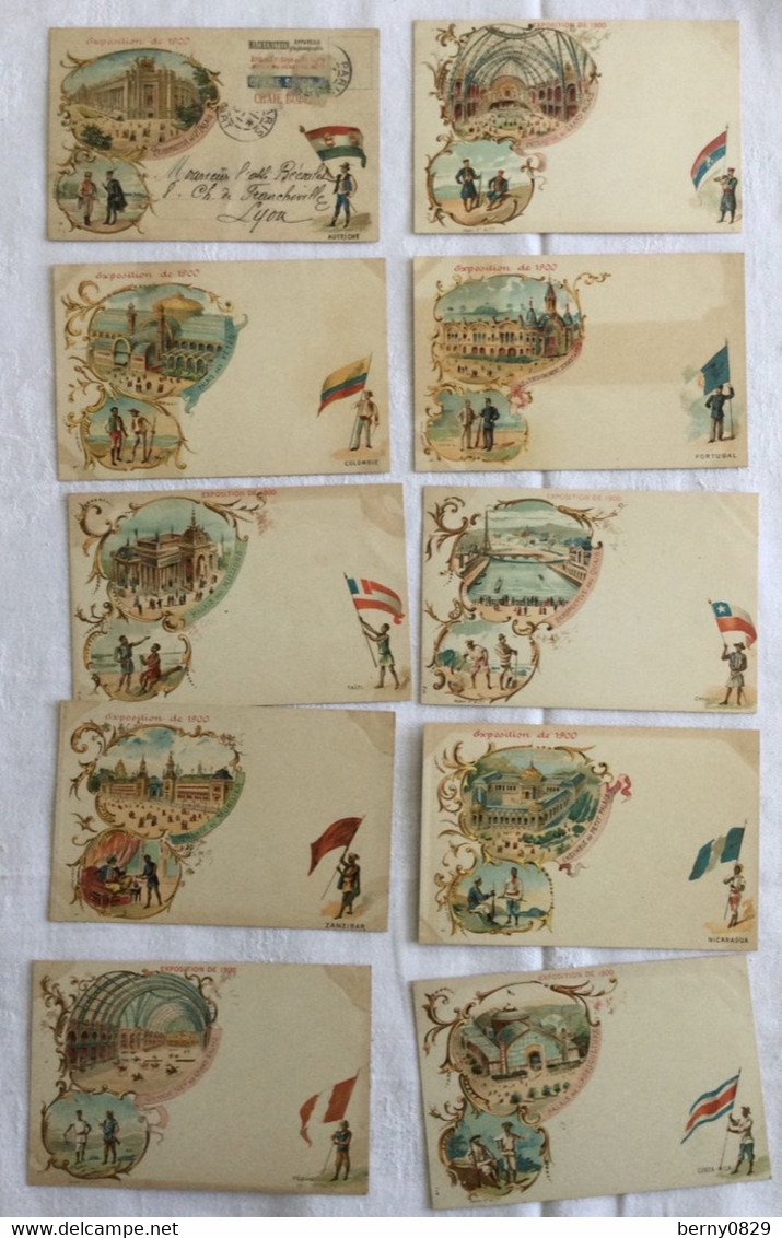 Lot De 10 Cartes -Exposition De 1900 Paris-632 - Exposiciones