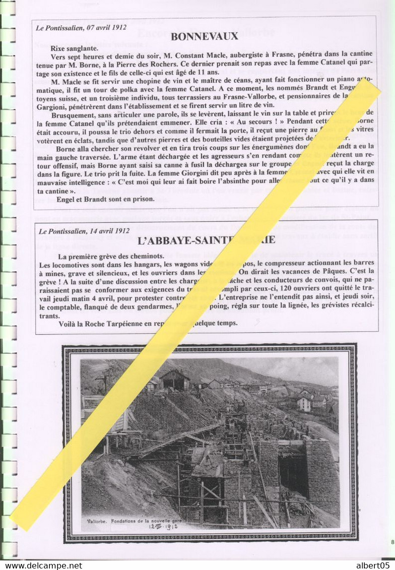 Fascicule N° 10 - Ligne Frasne-Vallorbe - Histoies De Chantiers - 49 Cartes Postales - Ouvrages D'Art
