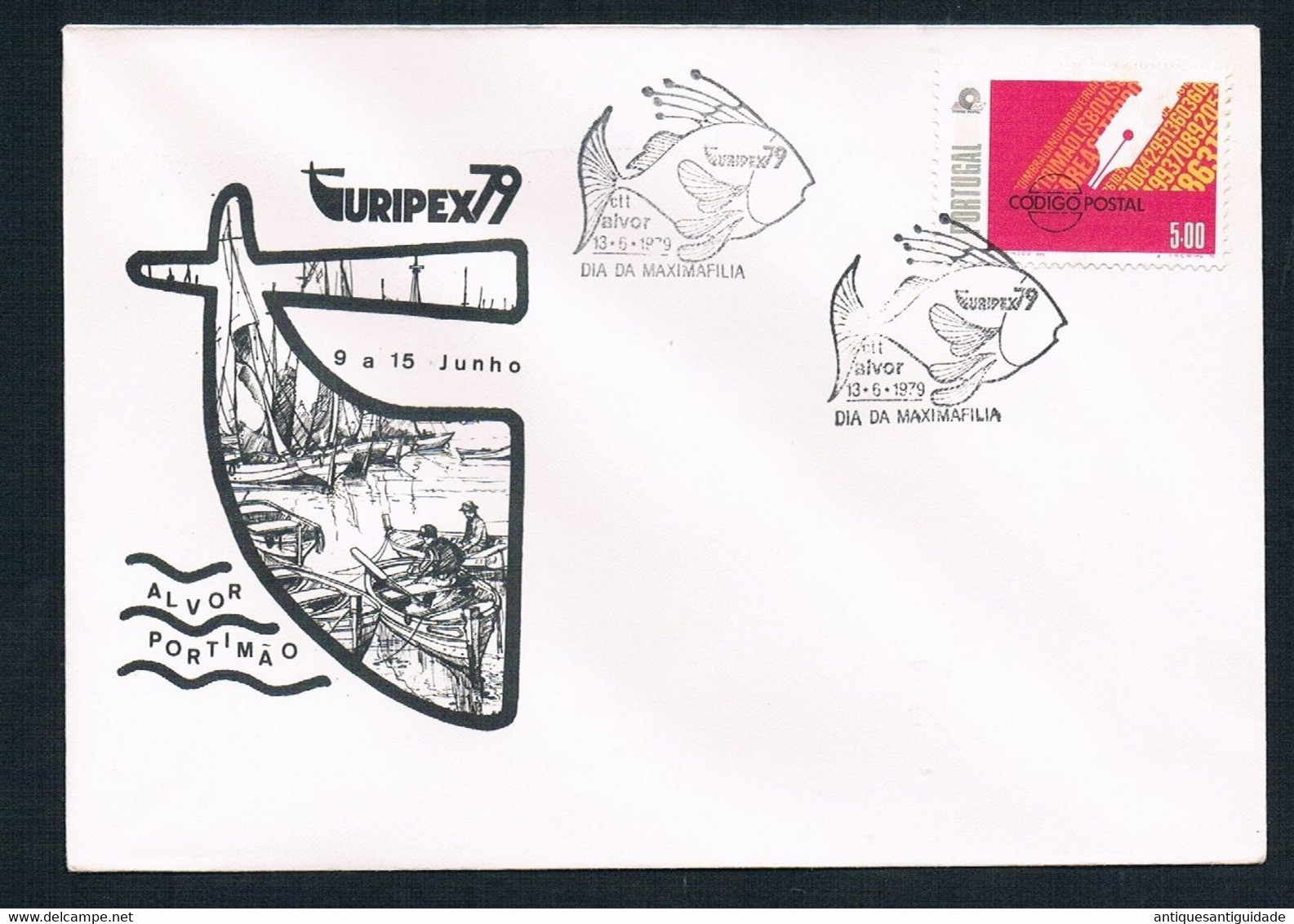 1979 FDC Portugal  Turipex 79 -  Alvor Portimão - Dia Da Maximafilia - Fish - Peixe - FDC