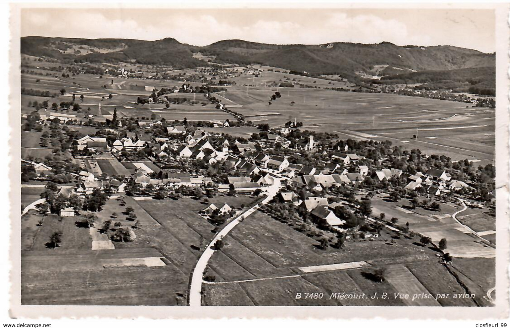 Miécourt J.B. Vue Aérienne, 1946 / Vue Disparue Aujourd'hui - Court