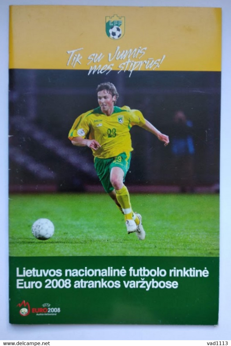 Football Booklet - Lithuania National Team EURO 2008 - Books