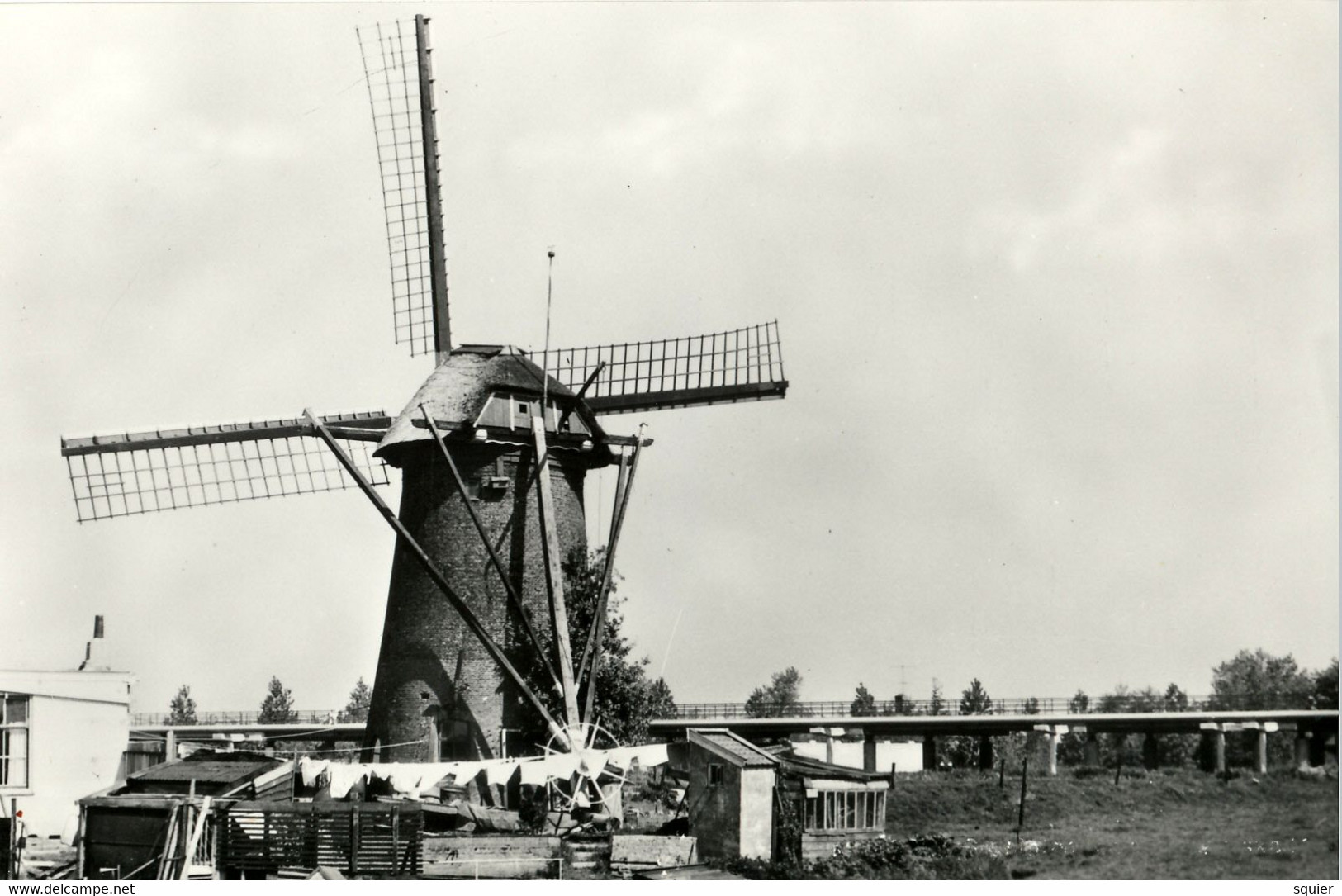 Sluispolder, Wippersmolen, Maassluis, Poldermolen, Real Photo - Maassluis