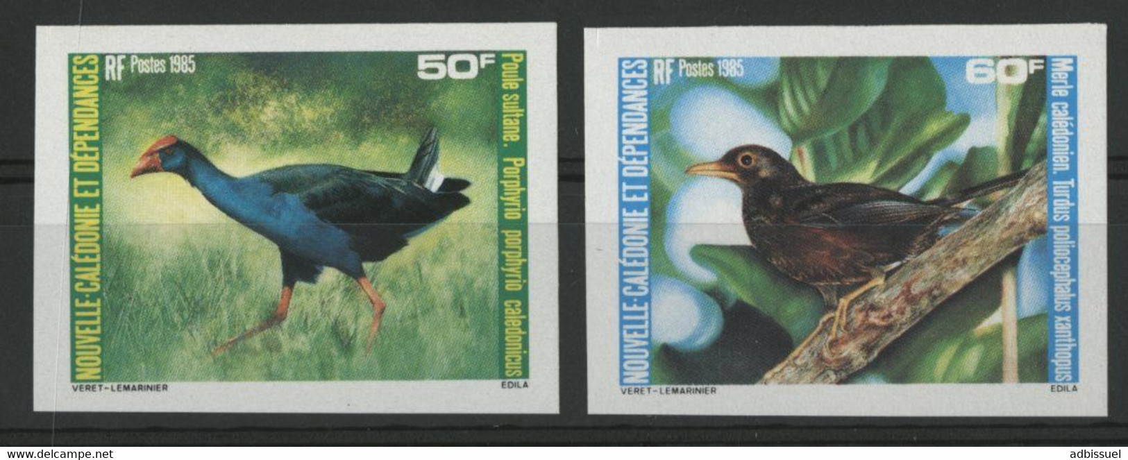 NOUVELLE CALEDONIE N° 510 + 511 NON DENTELES Neufs ** 50 Fr Et 60 Fr Oiseaux Calédoniens. TB - Nuevos