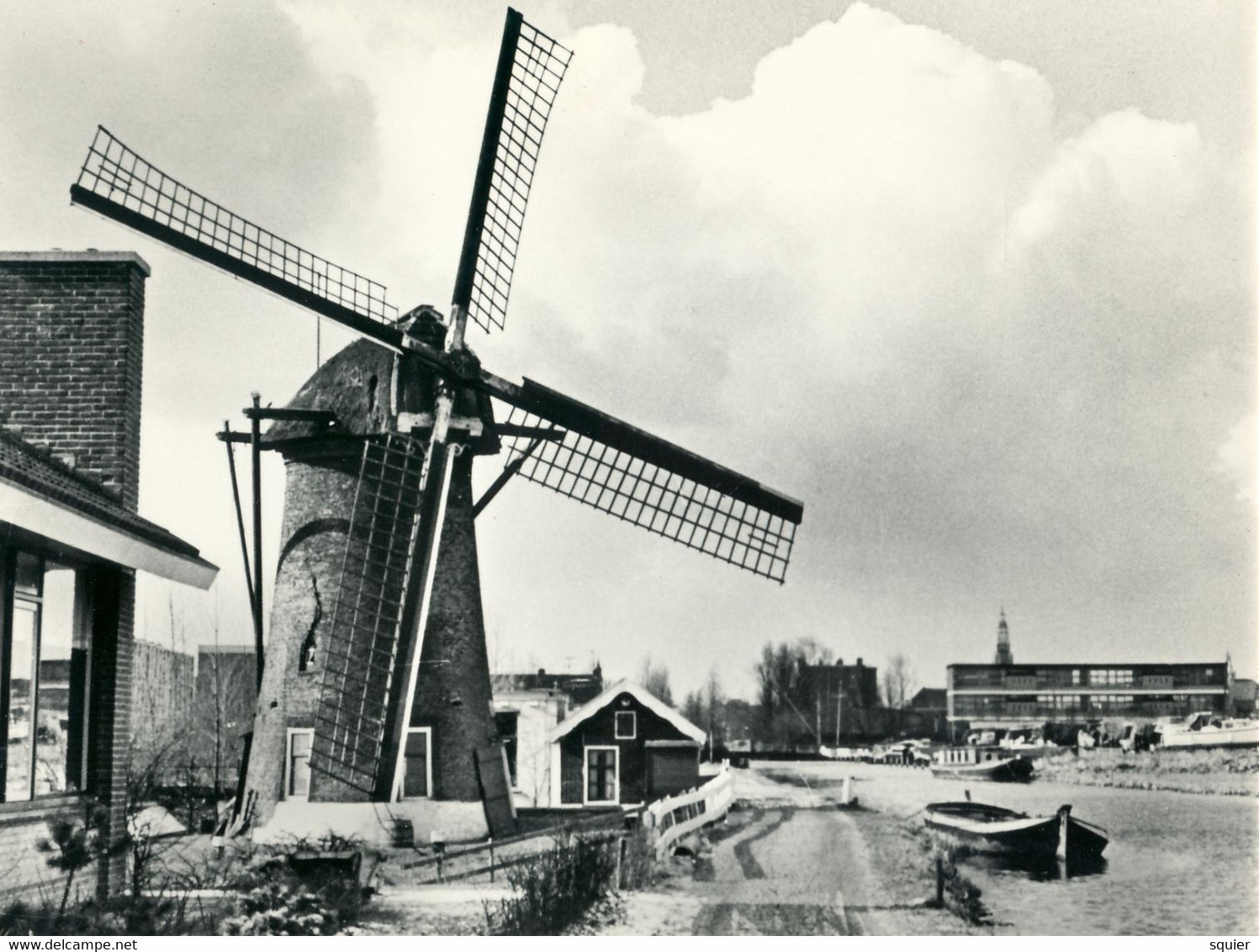 Sluispolder, Wippersmolen, Maassluis, Poldermolen, Real Photo - Maassluis