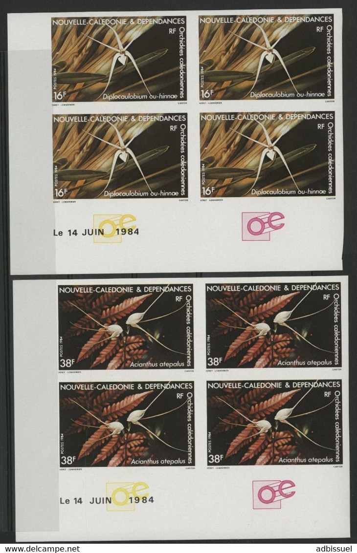 NOUVELLE CALEDONIE N° 488 + 489 Bloc De Quatre NON DENTELES Neufs + COIN DATE. TB (voir Description) - Ongebruikt