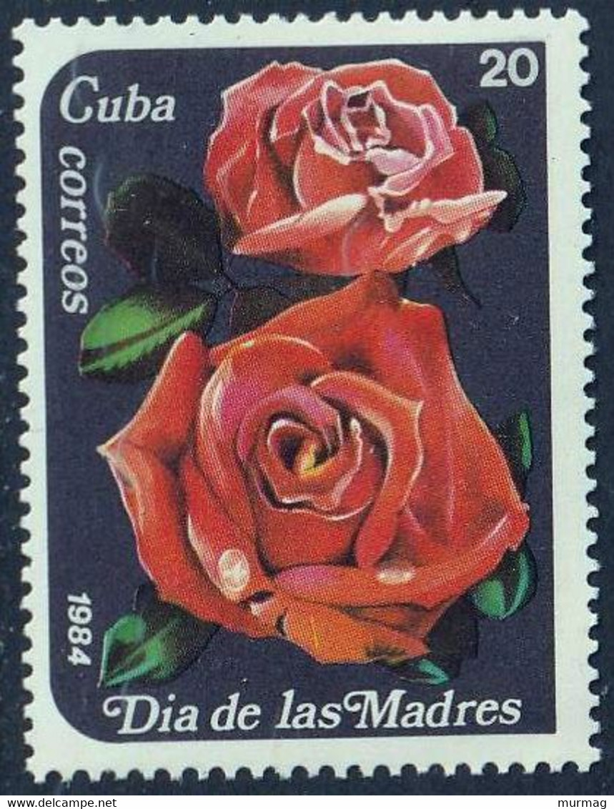 CUBA - Flore, Roses - Mi 2851-2852 - MNH - 1984 - Autres & Non Classés