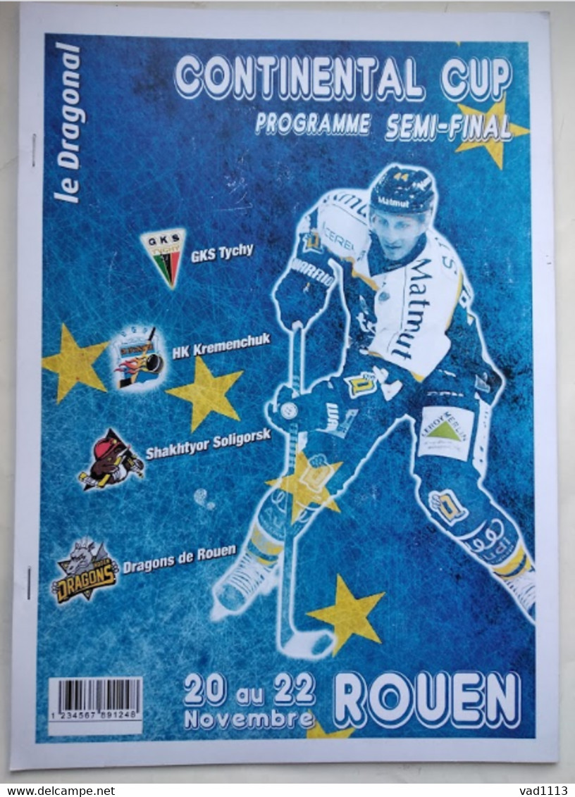 Hockey Program FINAL - 2012 Continental Cup /France/ :HC Donbass Ukraine, Rouen France, Yunost Belarus, Asiago Italy - Boeken