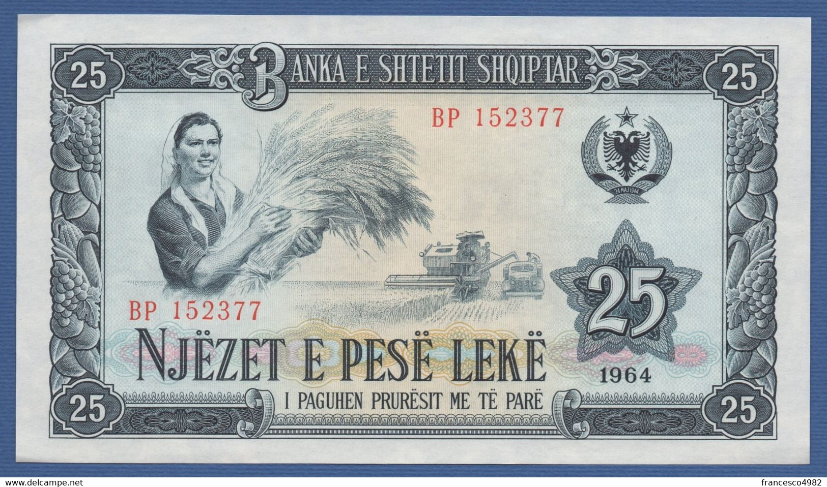 ALBANIA - P.37 –  25 LEKE 1964  UNC - Albania