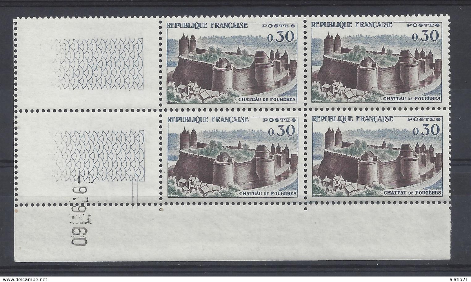 FOUGERES N° 1236 - Bloc De 4 COIN DATE - NEUF SANS CHARNIERE - 9/9/60 - 1960-1969