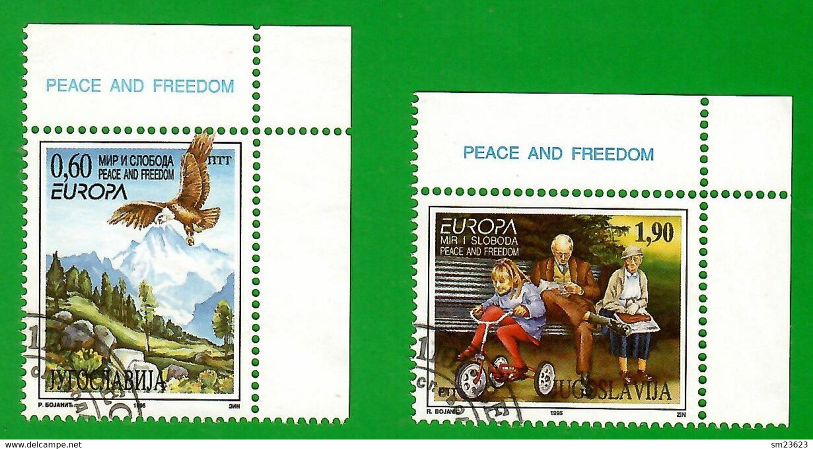 Jugoslawien 1995  Mi.Nr. 2712 / 2713 ,  EUROPA CEPT  Frieden Und Freiheit - Gestempelt / Fine Used / (o) - Usados