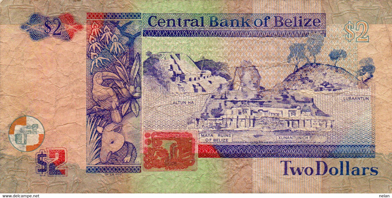 BELIZE  2 DOLLARS 1999 - Pick 60a - Belice