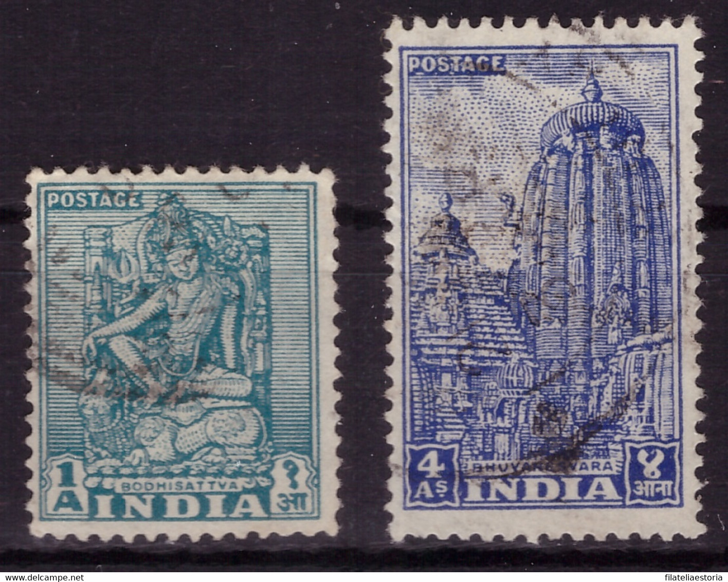 Inde 1950/1951 - Oblitéré - Monuments - Art - Michel Nr. 215 217 (ind185) - Usati