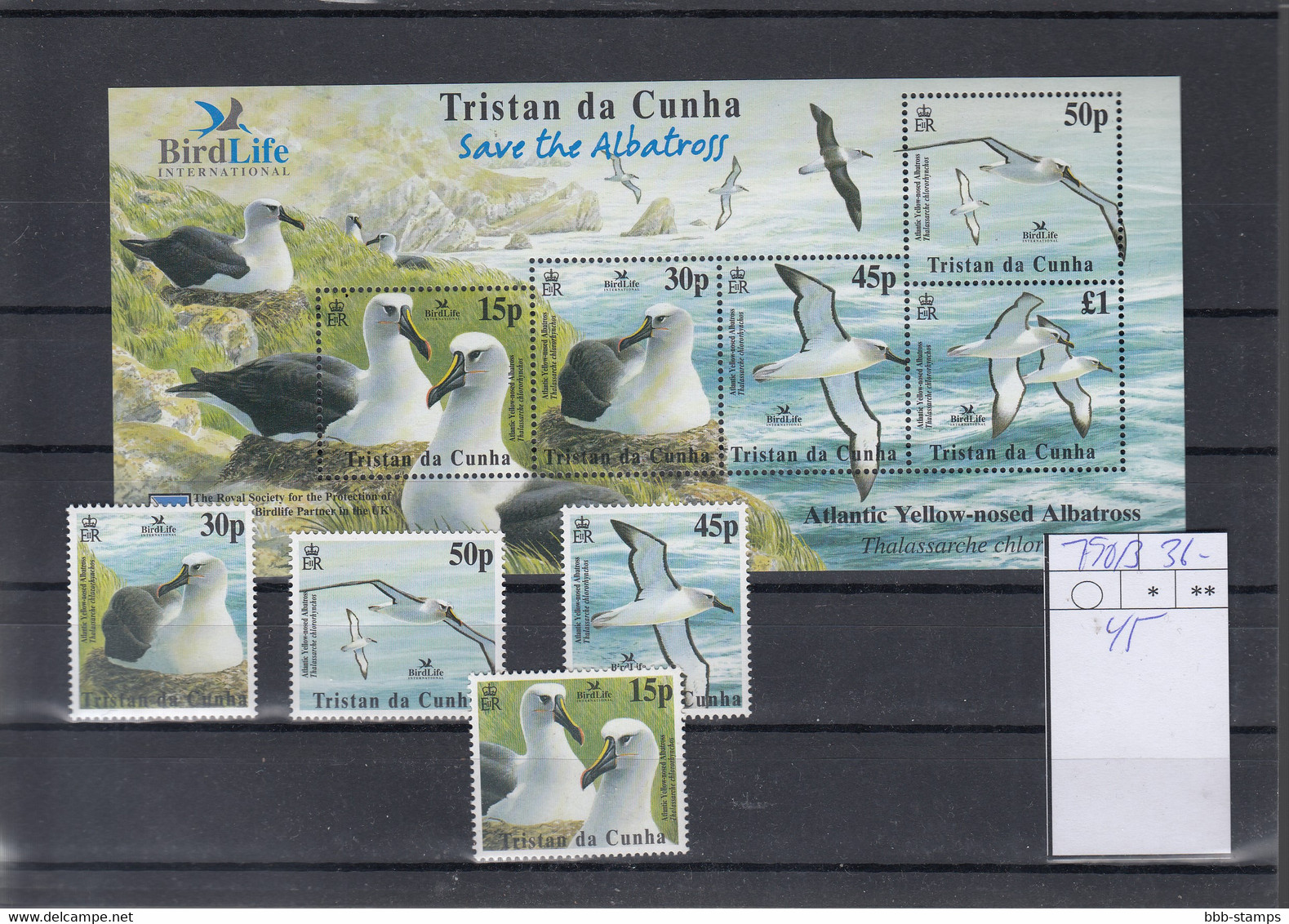 Tristan Da Cunha Michel Cat.no. Mnh/** 790/793 + Sheet 45 Birds - Tristan Da Cunha