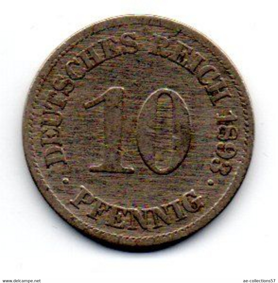 Allemagne -  10 Pfennig  1893 E TB - 10 Pfennig