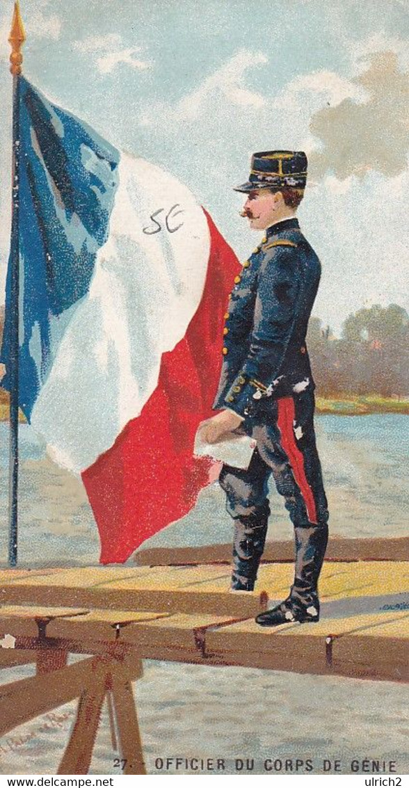 AK Officier Du Corps De Génie - Franz. Soldat - Ca. 1900 - 14*7cm (55412) - Uniformen
