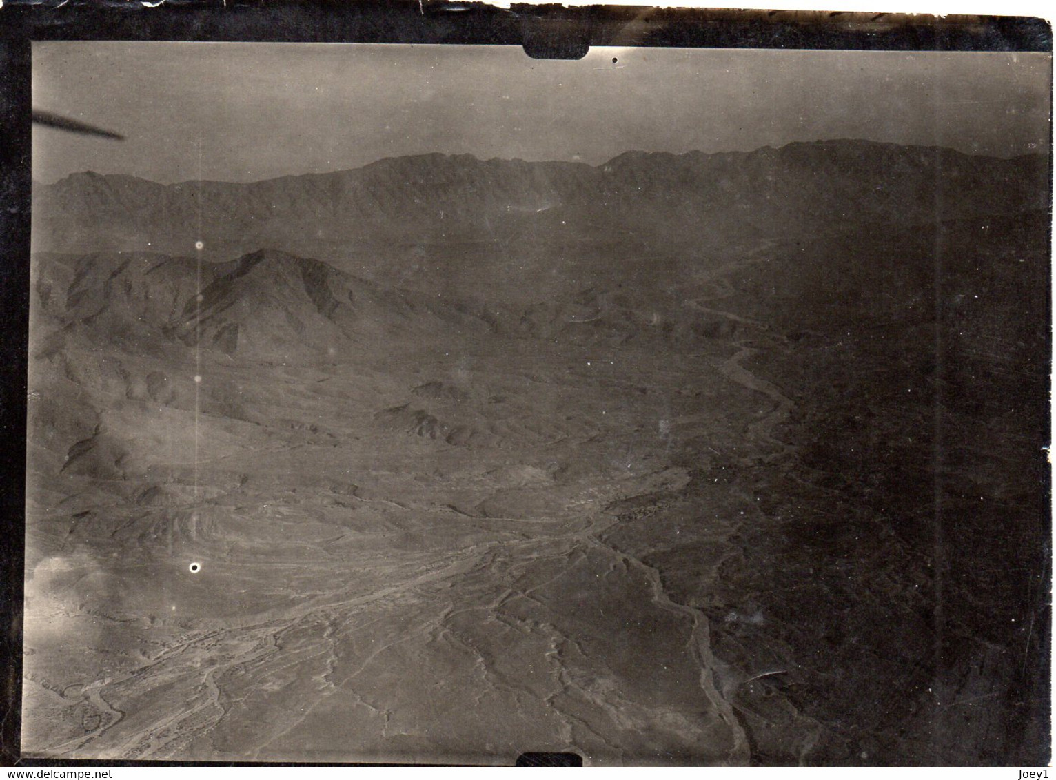 Photo  Aérienne Du Bled Et De La Montagne Avec Le Ziss, Années 20 Au Maroc Format 13/18 - Lugares