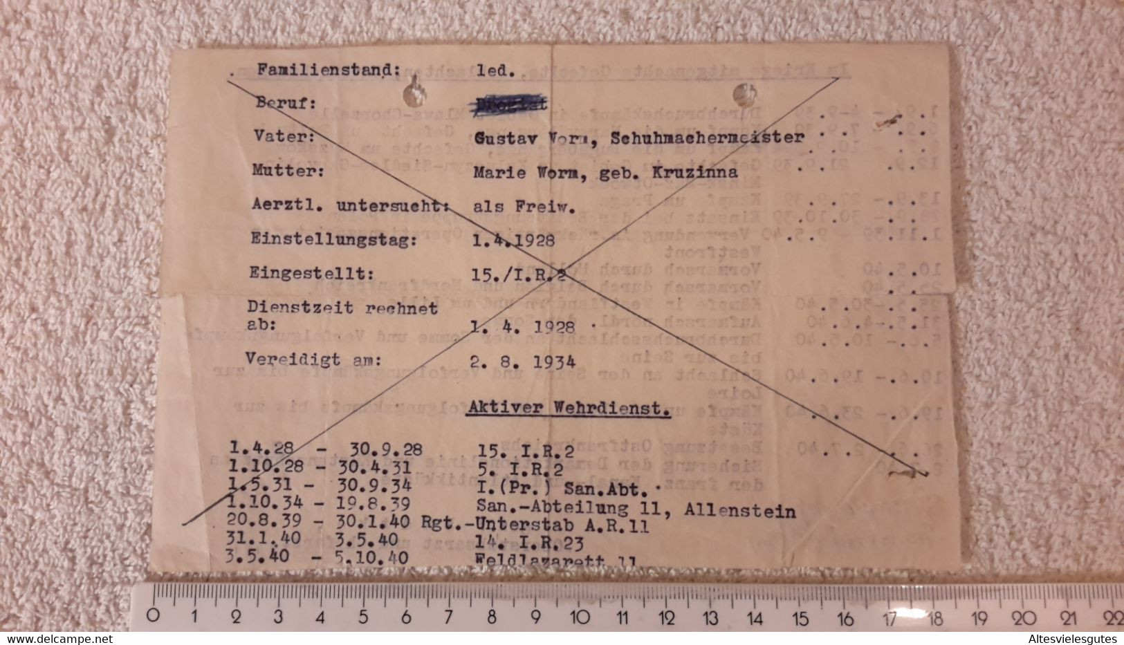 2 x Militäranwärterurkunde Rastenburg San. - Ers. Abt. 6 San. Stabsfeldwebel Entlassung a. d. Dienstzeit 1941 Gefechte